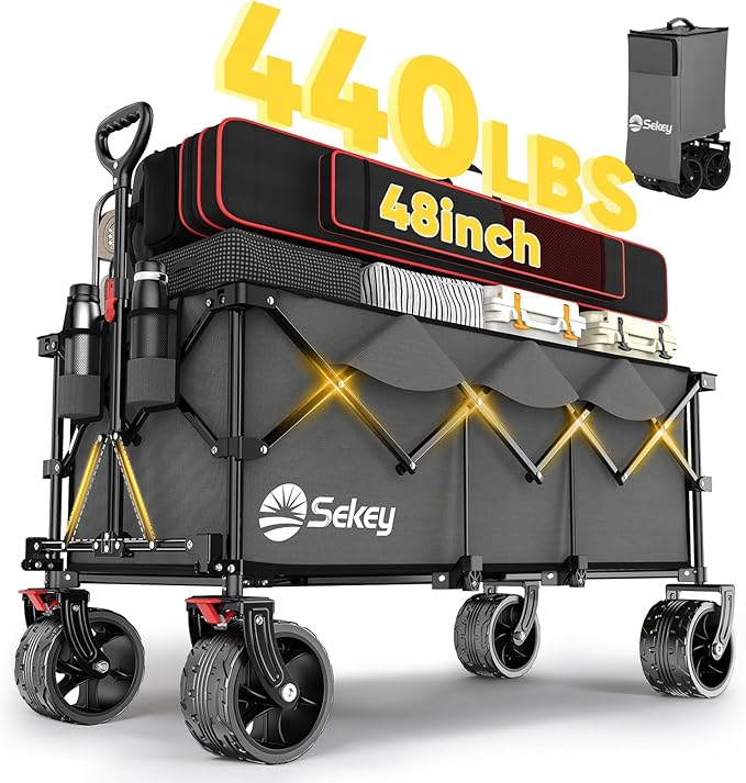 48''L Collapsible Foldable Extended Wagon