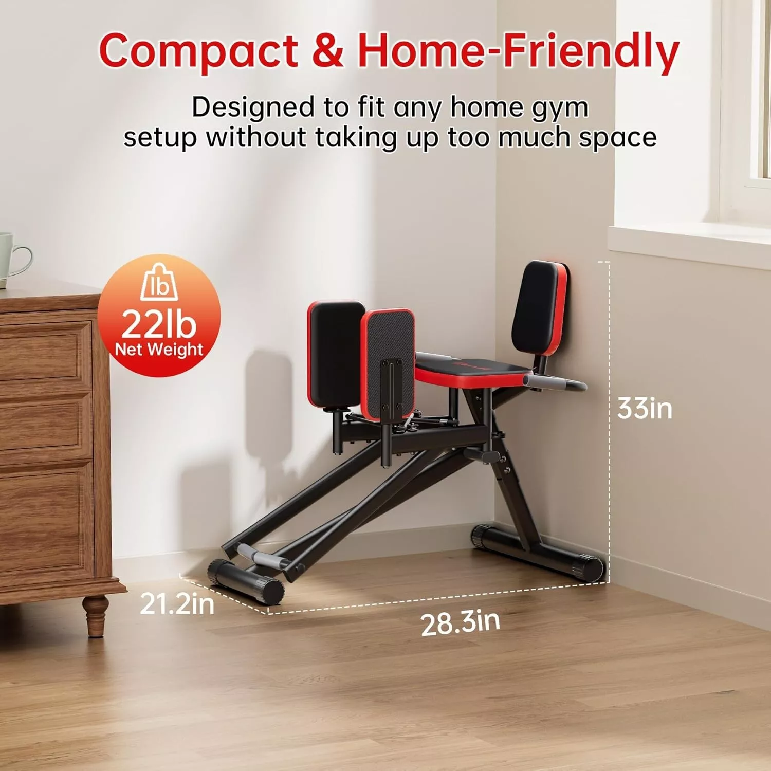 Hip Abductor Machine for Home Gym | Glute & Thigh Exercise Equipment Inner Thigh