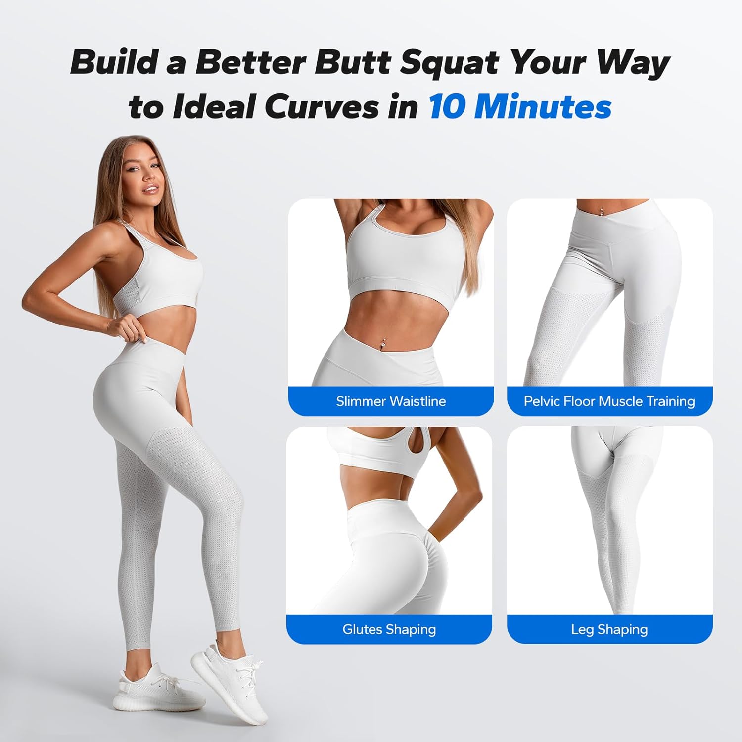 Deep Squat Machine for Women, Adjustable Glutes Trainer Machine, Core Leg Push Up Workout Machine for Home Gym