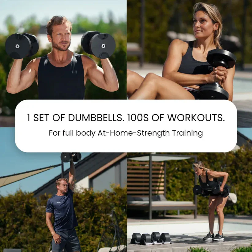Smart Weight Adjustable Dumbbells (5 to 80 lbs)