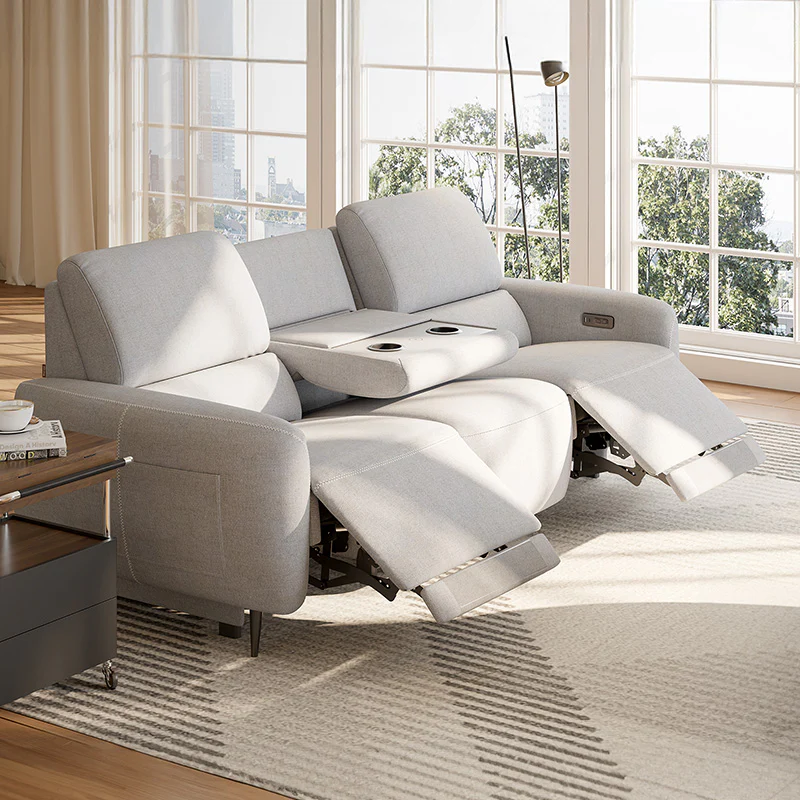AeroStretch 3 Seater Power Zero Wall Recliner Sofa with Drop Down Table Tray