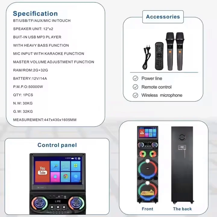 ⚡Last Day 50% OFF🎤 GD-1419 15.4” Video Speaker System