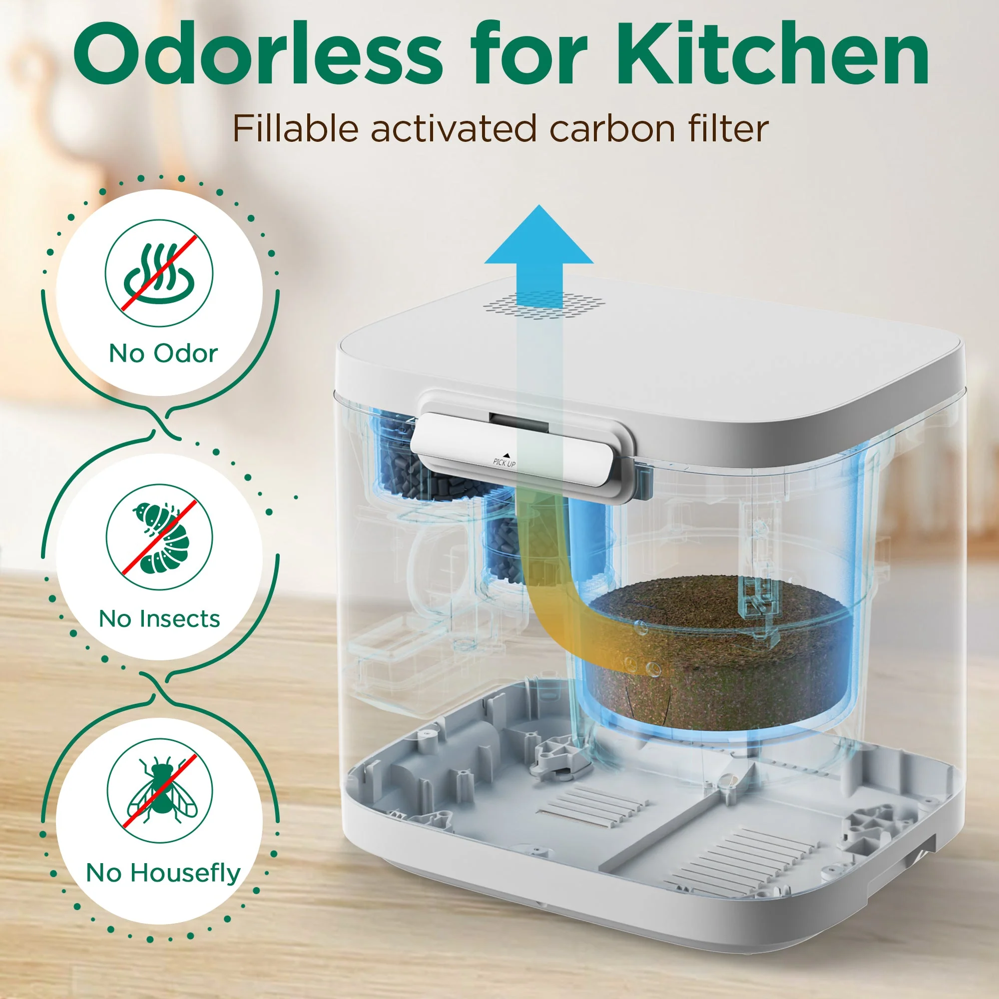 🌱 Smart Electric Kitchen Composter · 4L Large Capacity