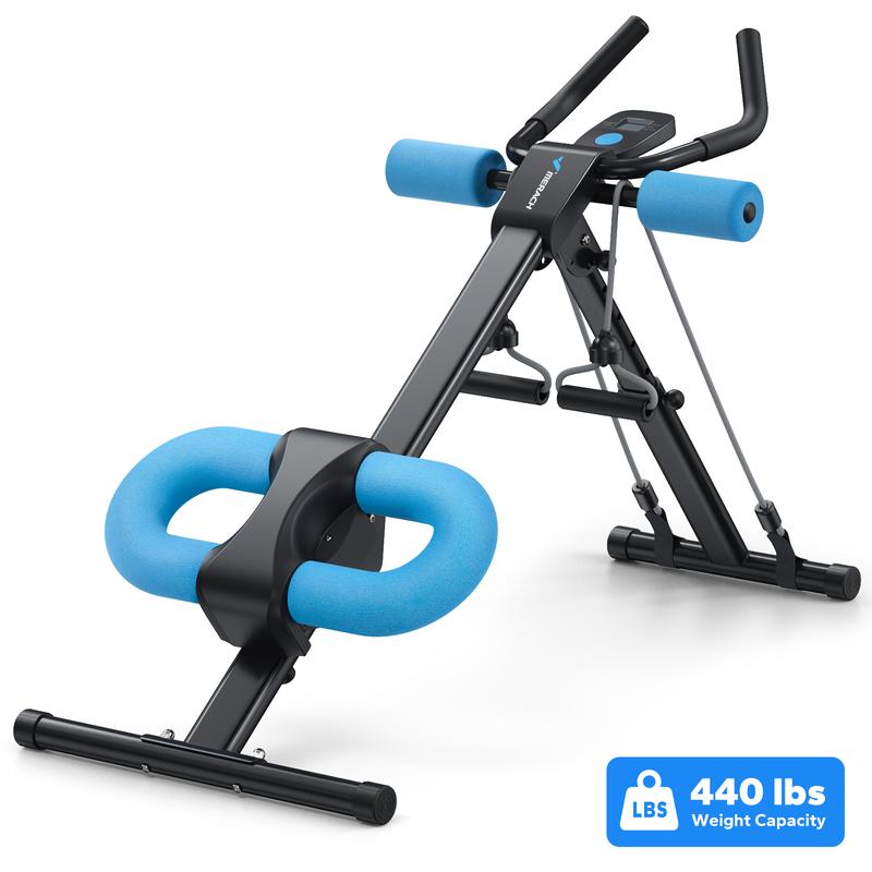 MERACH Adjustable Ab Trainer Machine with LCD Monitor, Foldable Ab Exercise Machine for abs, Arm, Leg, Buttocks Shaper, Core & Ab Trainer at Home Gym,  Workout Equipment, dealsforyoudays