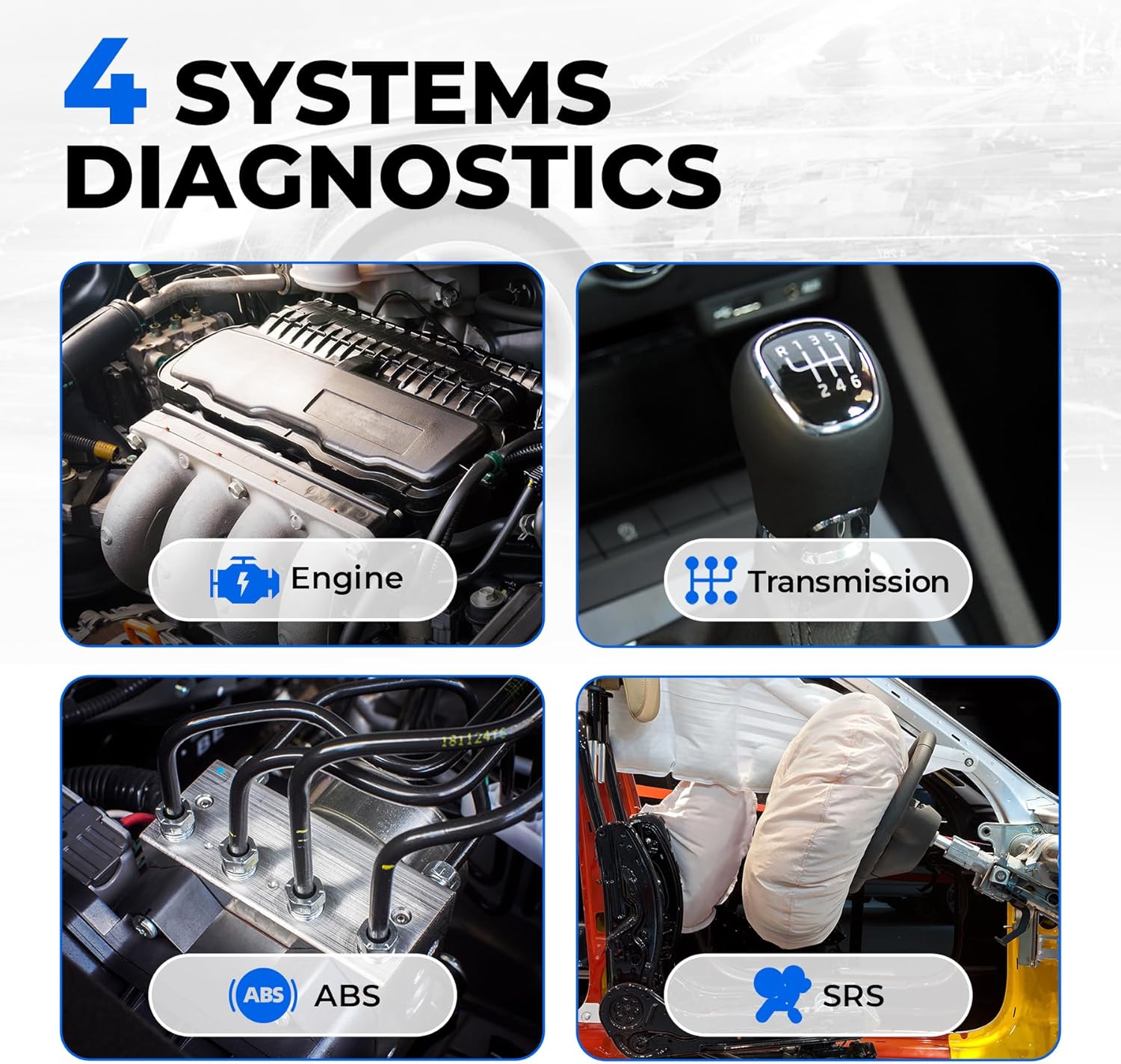 OBD2 Scanner AD500 Oil/SAS/Throttle/TPMS/BMS/EPB Reset Engine/ABS/SRS/Transmission, Diagnostic Scan Tool, FCA AutoAuth, CAN FD Protocol, Car Check Engine Code Reader, Lifetime Wi-Fi Free Update