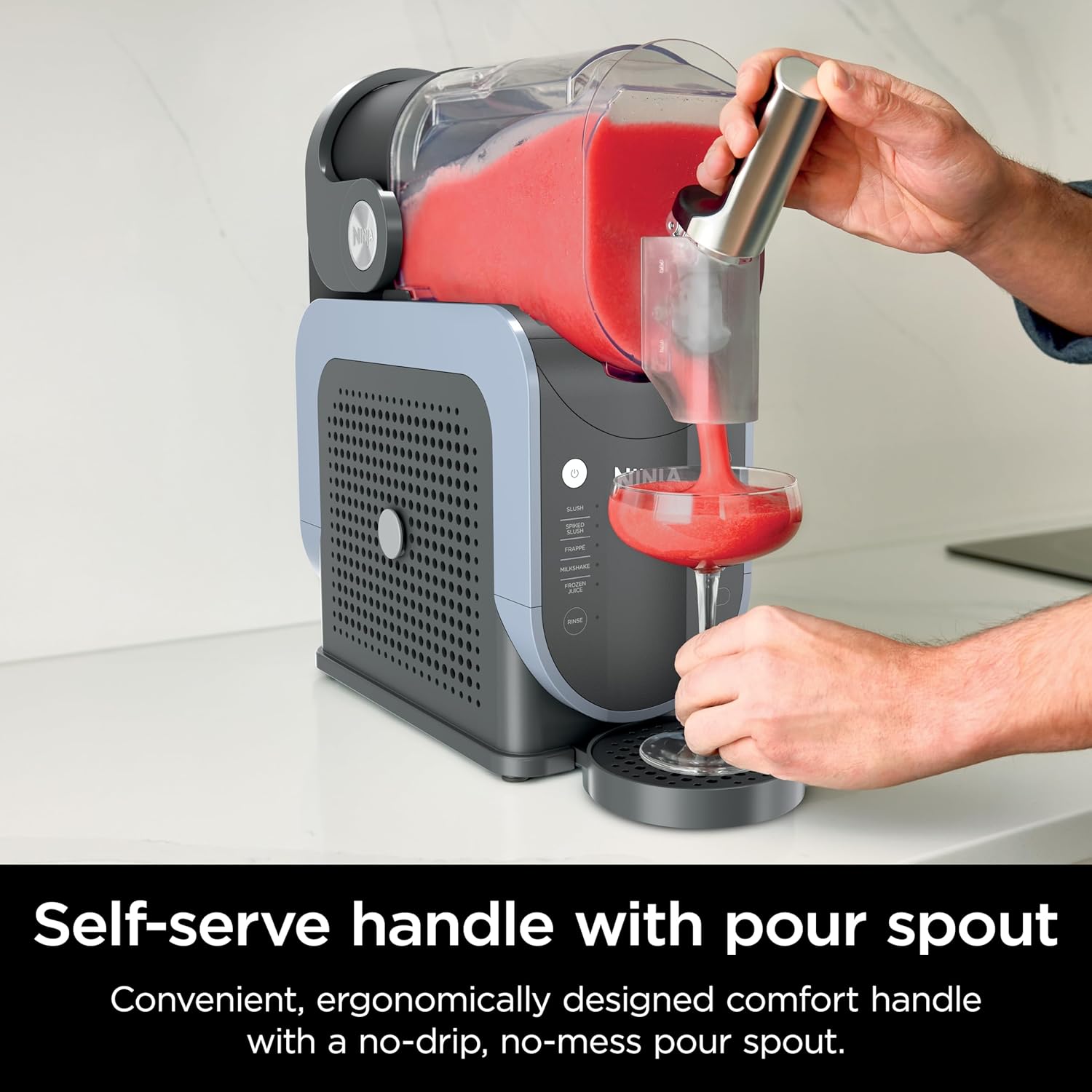 Professional Frozen Drink Maker with RapidChill Technology, 88 oz. Frozen Drink & Slushie Machine, 5 Preset Programs, Frozen Margaritas, Frappés, and More, Orange Mango, FS301OR
