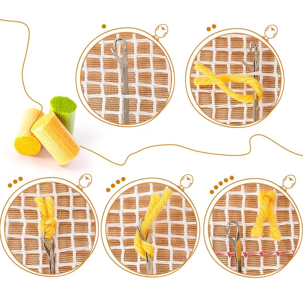 Christmas Cat Pillowcase Latch Hook Kits for Adult, Beginner and Kid