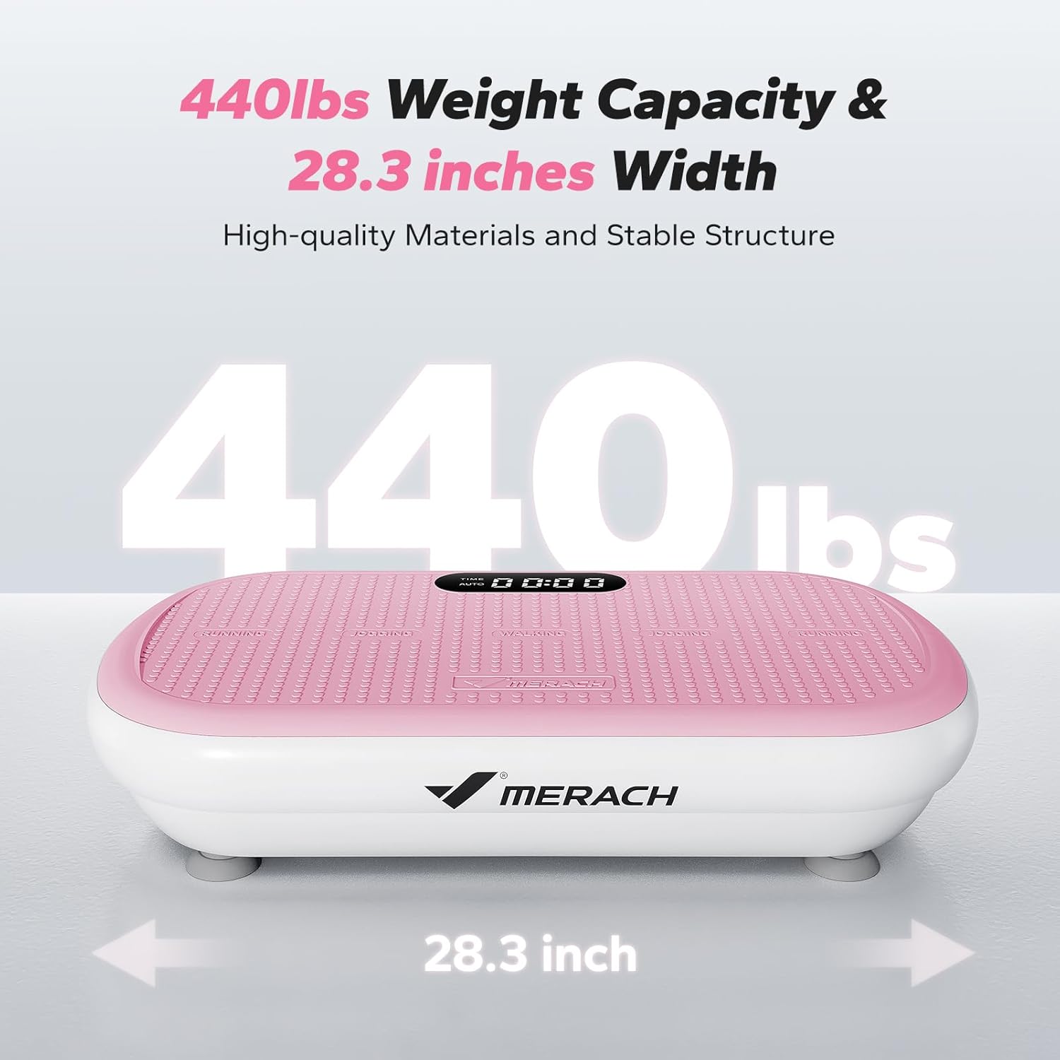 Vibration Plate Exercise Machine, Vibration Plate 440 Lbs Capacity, Bluetooth and Silicone Pedal, Stimulate Deep Fat, Vibration Plate for Lymphatic Drainage, Vibrating for Weight Loss