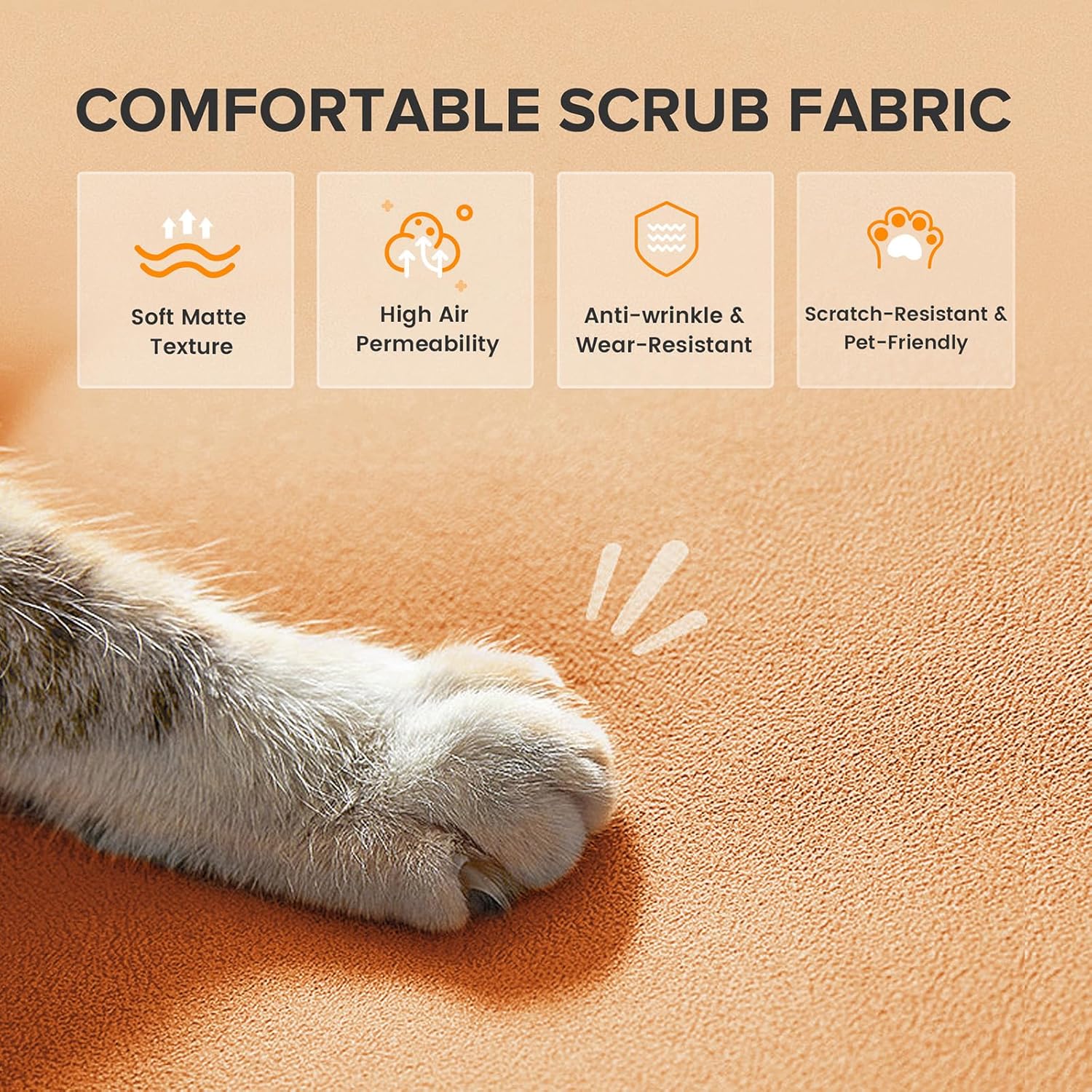 Convertible Sofa Bed,68″Fabric Couch with Adjustable Backrest,Loveseat Recliner Sleeper Living Room Furniture futon Set