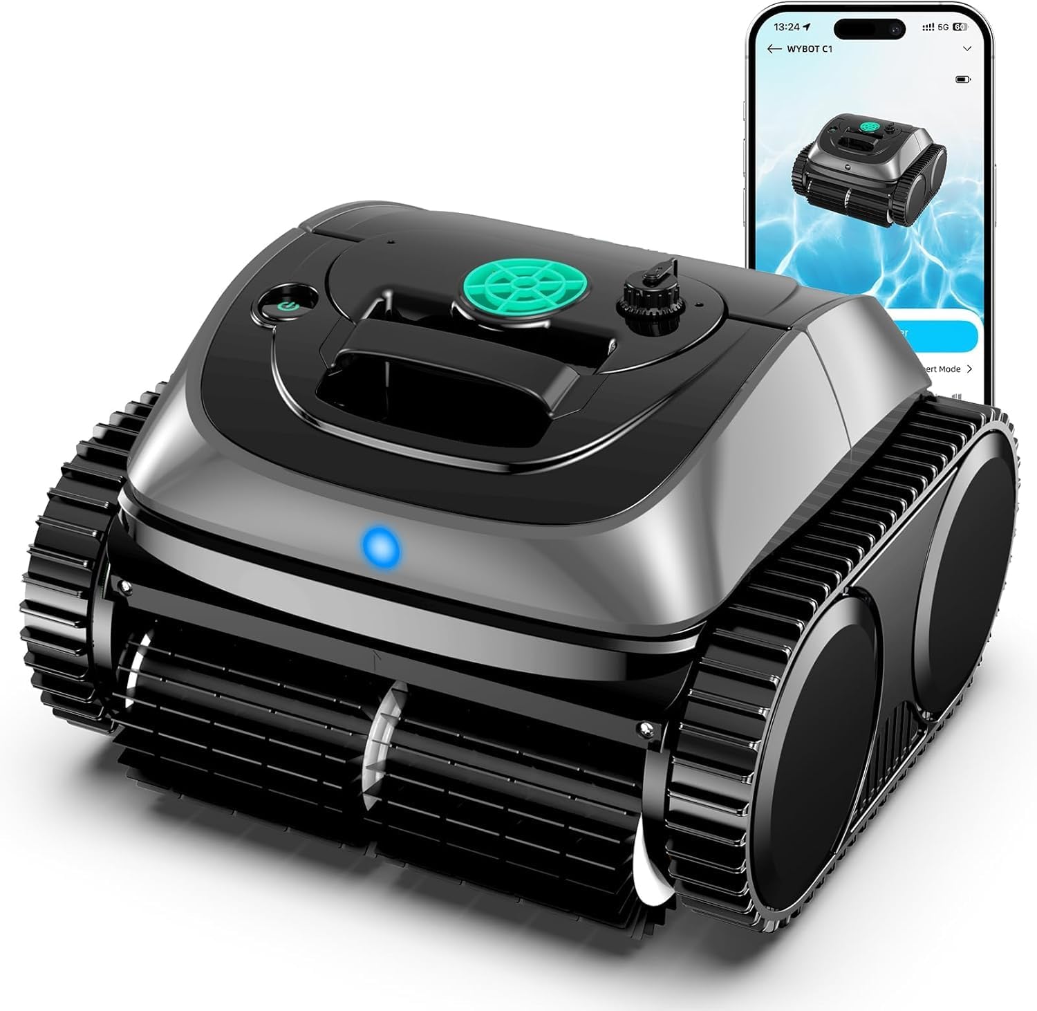 Pool Robot Vacuum for Inground Pools, 4-in-1 Cordless Robotic Pool Cleaner Lasts 150min, Triple-Motor up to 1,614 Sq.ft, Smart APP Support, Auto Wall & Waterline Cleaning