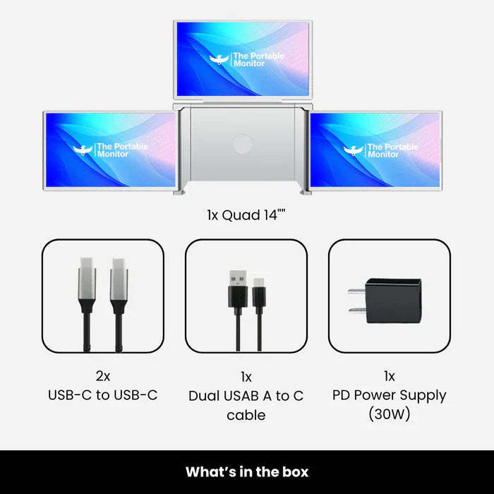Computer extended screen (4-fold screen)