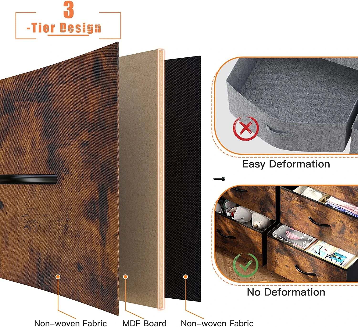 🔥Today's discount is only $32.99-🔥Enhomee Tall Dresser For Bedroom, 16 Deep Drawers Large Dresser, Brown Double Dresser, Chest Of Drawers For Closet, Highboy