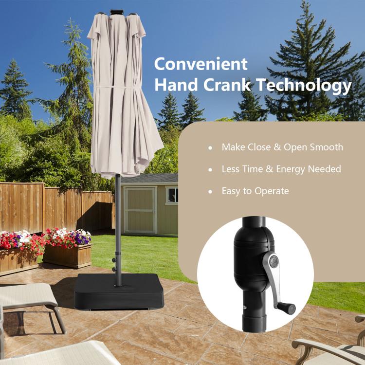 🔥Last day 49% discount- Solar LED Patio Double-Sided Umbrella