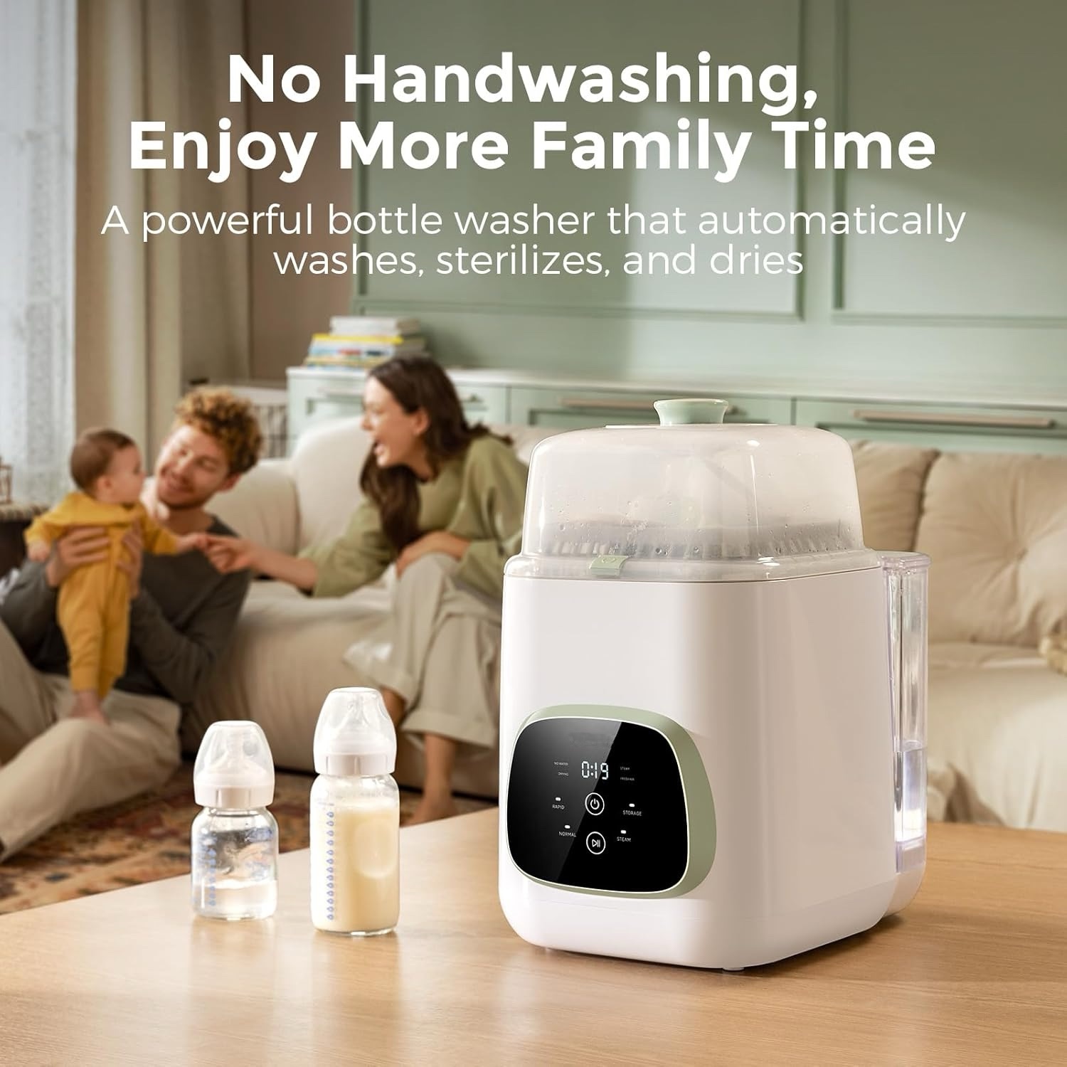 Baby Bottle Washer, Sterilizer & Dryer - All-in-One Cleaning Machine