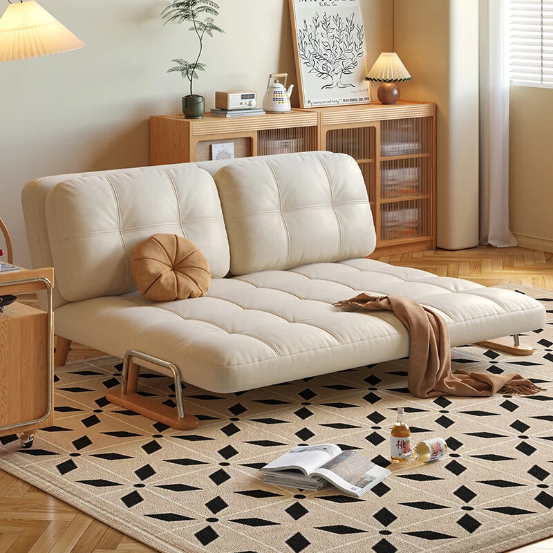 🎉5th Anniversary Special! 🛋️Cream Folding Sofa Bed