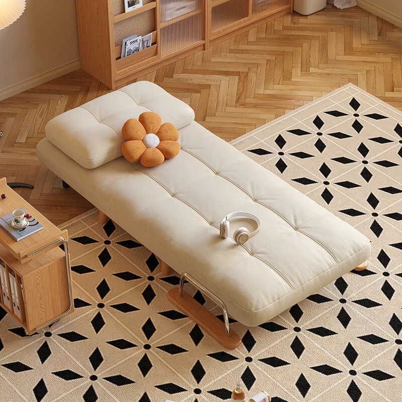 🛋️Cream Folding Sofa Bed