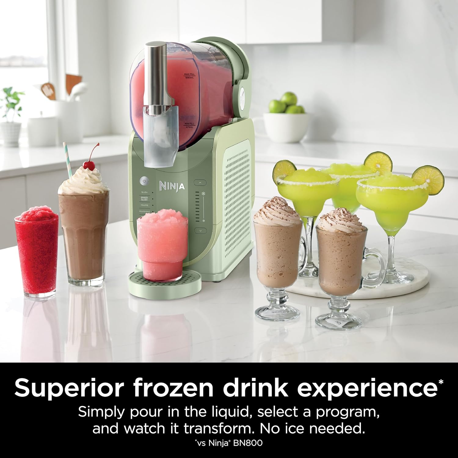 Professional Frozen Drink Maker with RapidChill Technology, 88 oz. Frozen Drink & Slushie Machine, 5 Preset Programs, Frozen Margaritas, Frappés, and More, Orange Mango, FS301OR