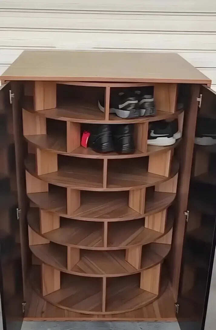 Large capacity rotating shoe rack