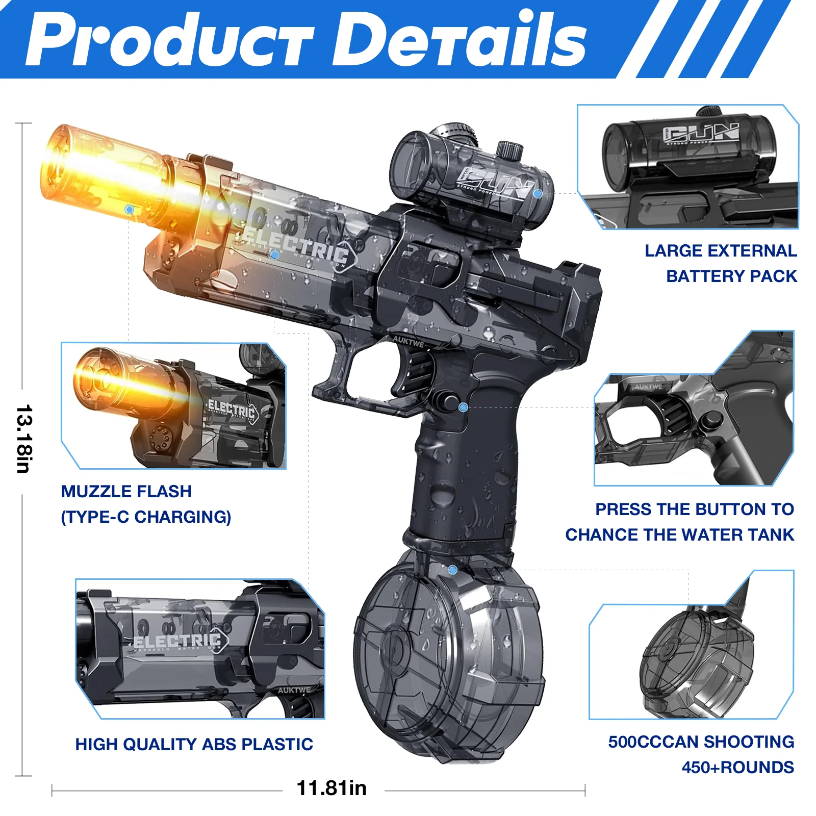 Woyuosn Battle Blaster Electric Water Gun