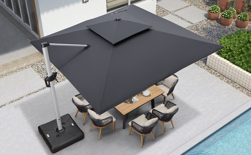 ⚡Clearance Sale $32.99⚡Solar Powered LED Patio Umbrella💥 GET FREE SHIPPING💥