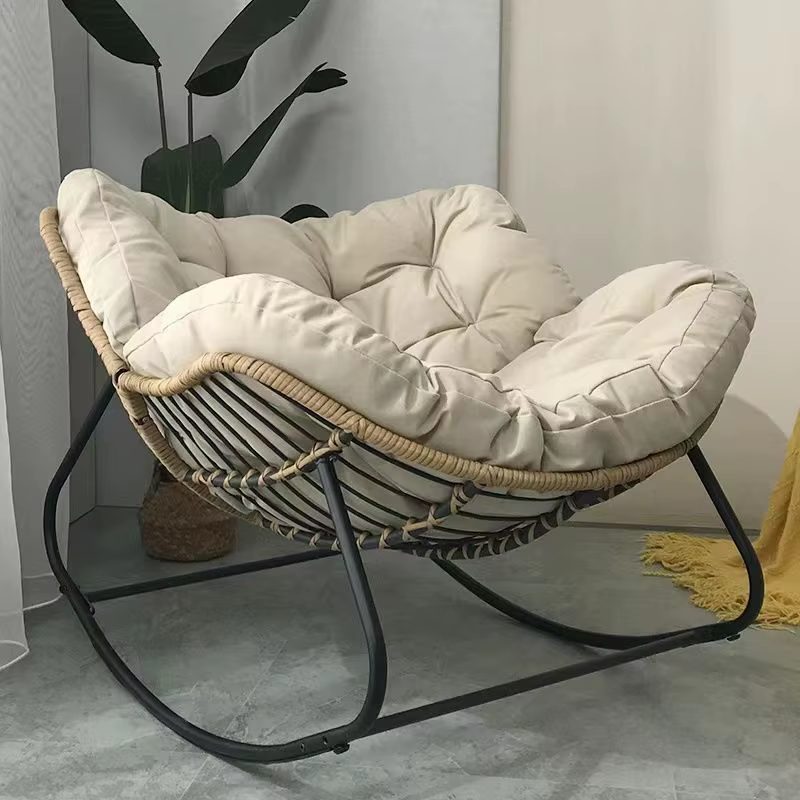 Light Luxury Rattan Rocking Chair Can Sit