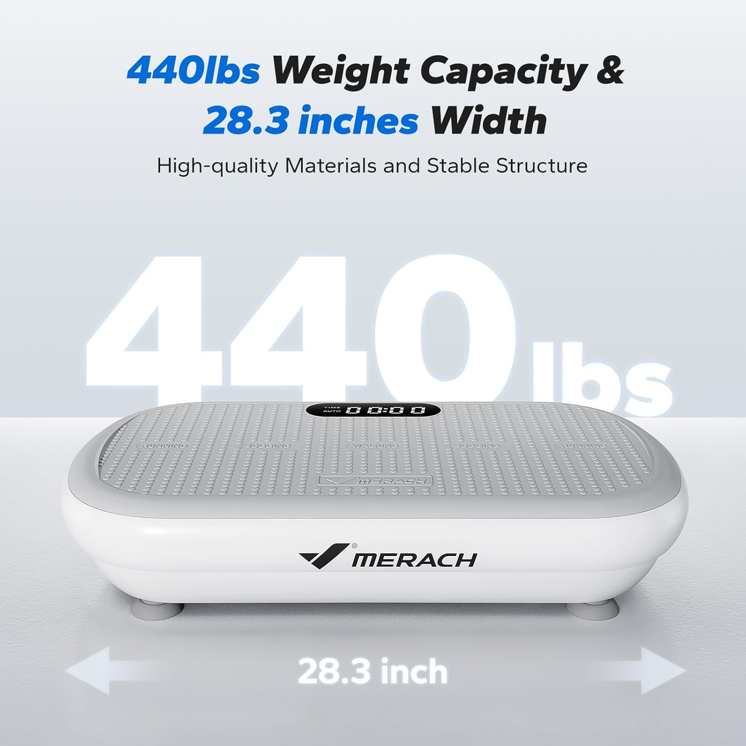 Vibration Plate Exercise Machine, Vibration Plate 440 Lbs Capacity, Bluetooth and Silicone Pedal, Stimulate Deep Fat, Vibration Plate for Lymphatic Drainage, Vibrating for Weight Loss