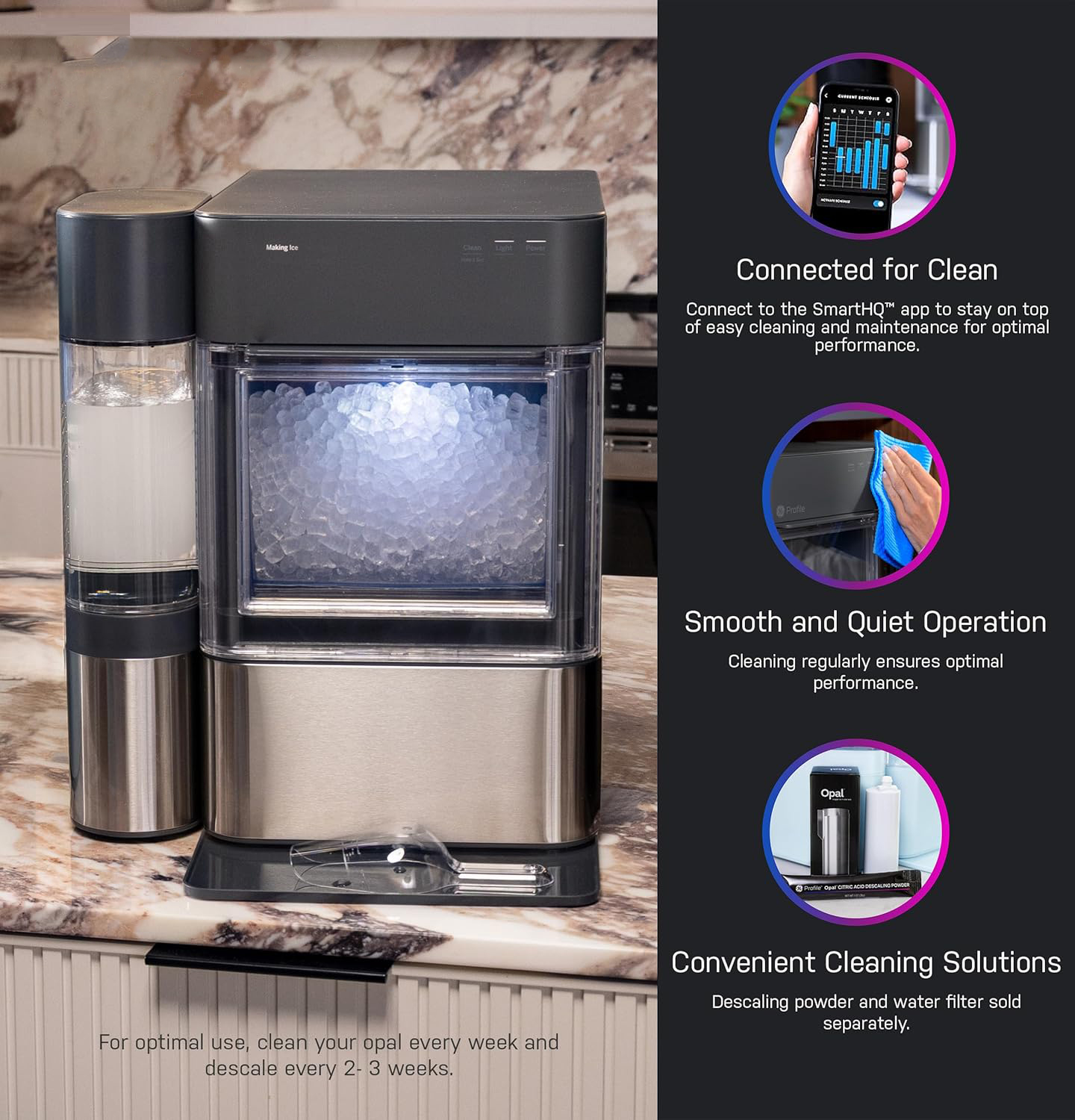 Ice Machine with WiFi & Smart Connected, Stainless Steel