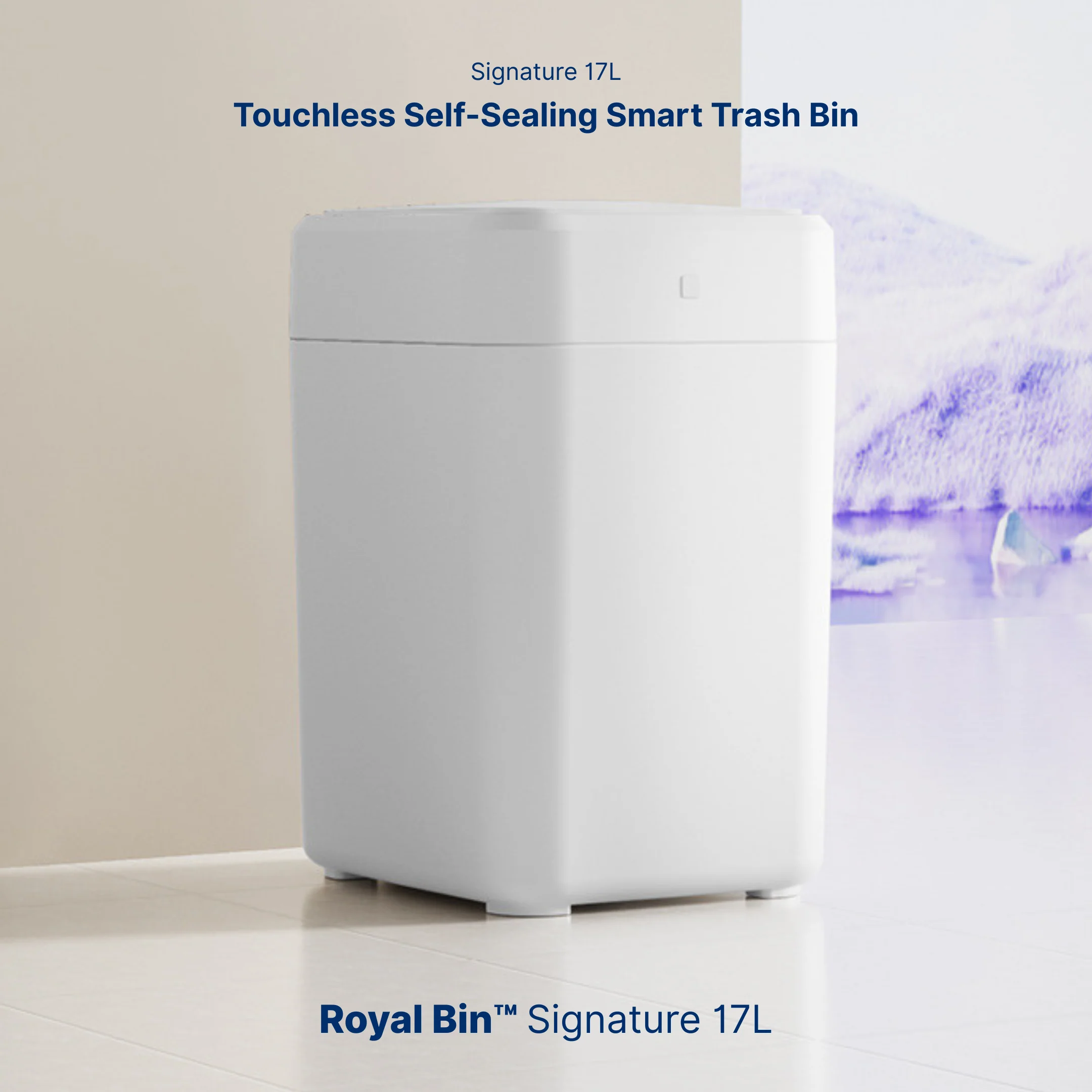 17L – Touchless, Self-Sealing Smart Trash Can