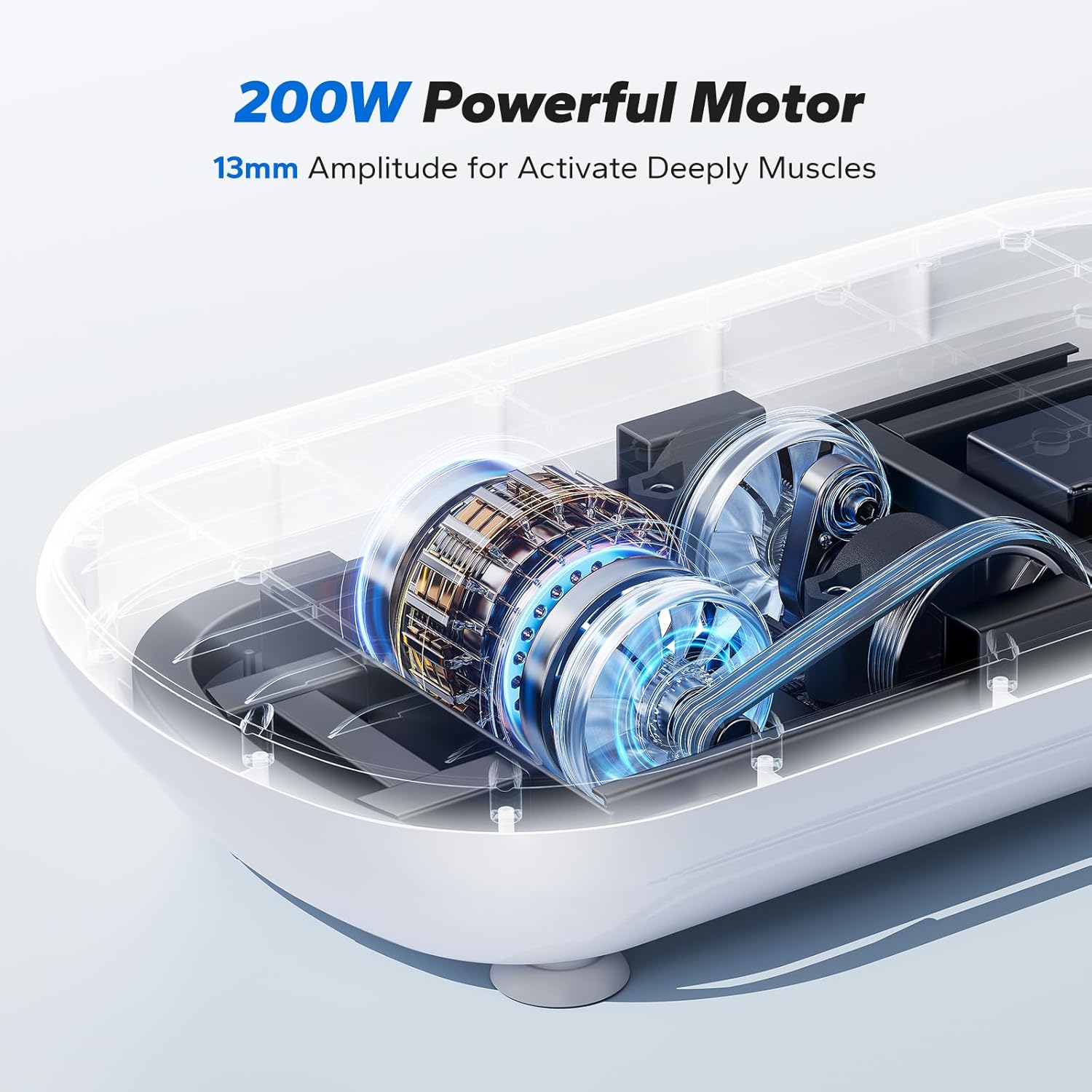 Vibration Plate Exercise Machine, Vibration Plate 440 Lbs Capacity, Bluetooth and Silicone Pedal, Stimulate Deep Fat, Vibration Plate for Lymphatic Drainage, Vibrating for Weight Loss