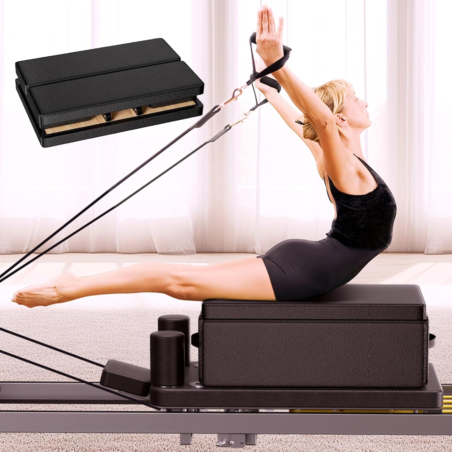 Pilates Reformer, Foldable Reformer Pilates Machine, Pilates Equipment for Home Women Use Gym Workout & Advanced and Beginners Users, Up to 400 lbs Weight Capacity Reformers