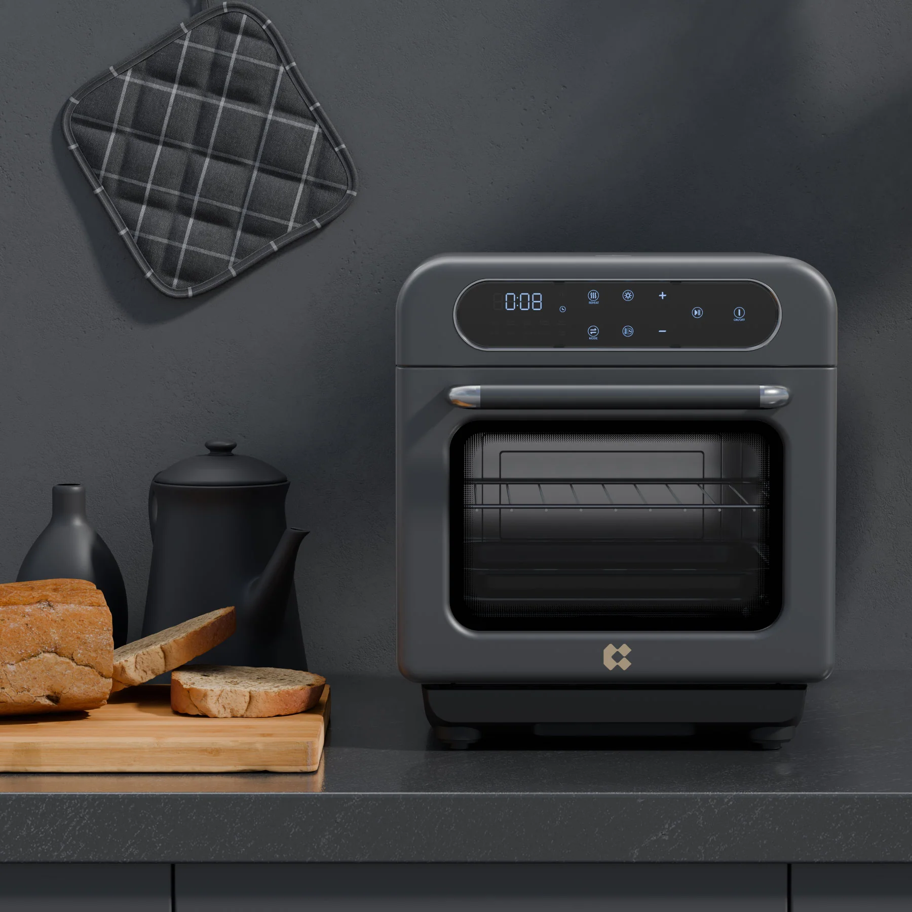 Nosh Oven | 8-in-1 Steam Oven with Air Fryer | Ashy Cloud