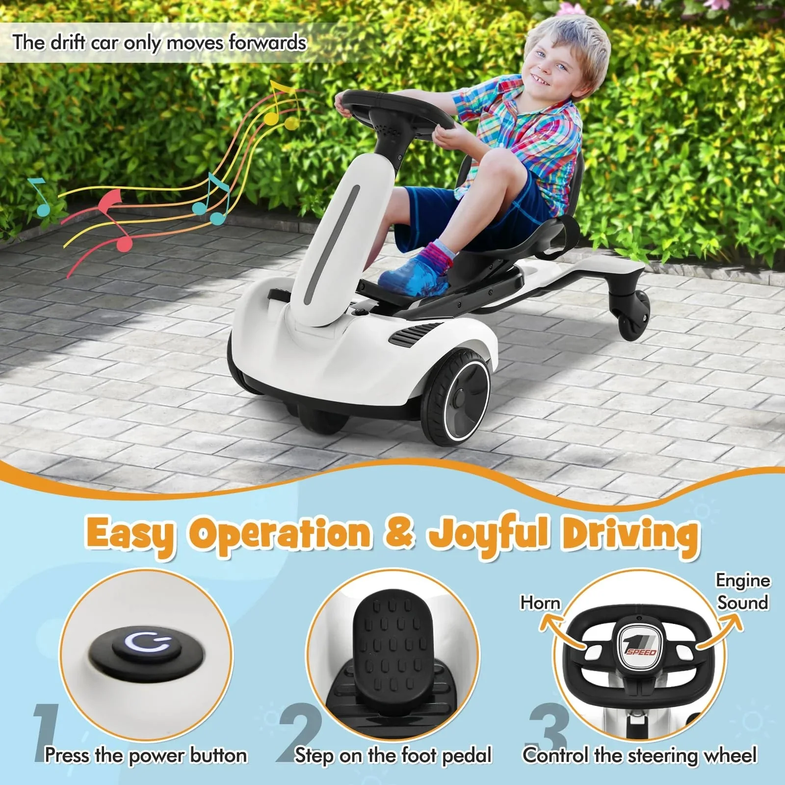 Kids kart-6V5A electric remote control car-Adjustable seat-Wholesale price