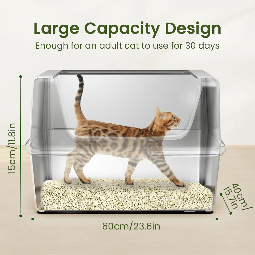 【Special Sale】Cat Litter Box with Lid - Wide Edge Opening