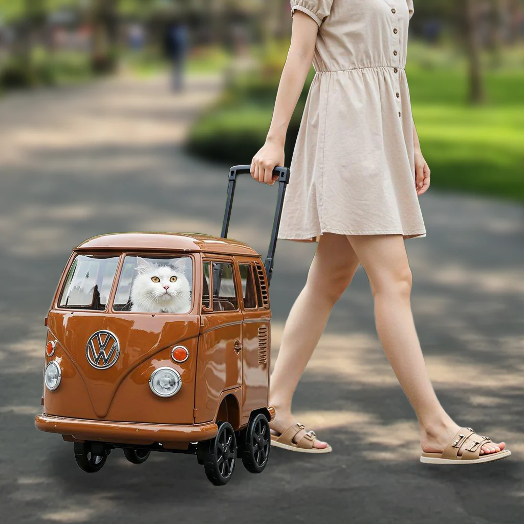 Volkswagen Bus Shaped Pet Trolley Bag