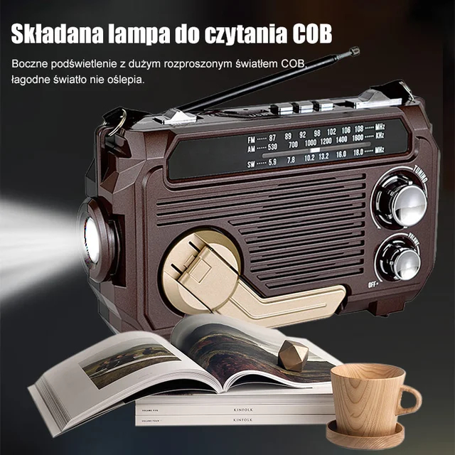 Ręczne radio z funkcją ładowania awaryjnego