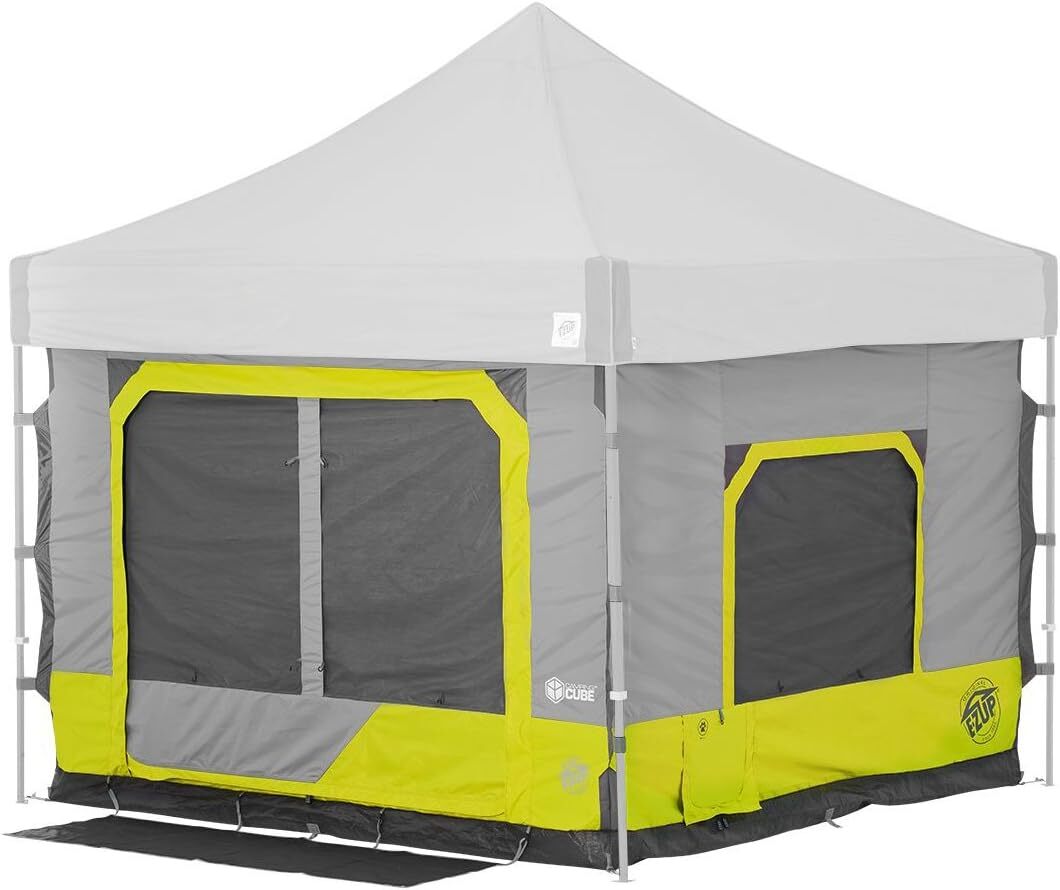 Camping Cube 6.4, Converts 10' Straight Leg Canopy into Camping Tent, Punch