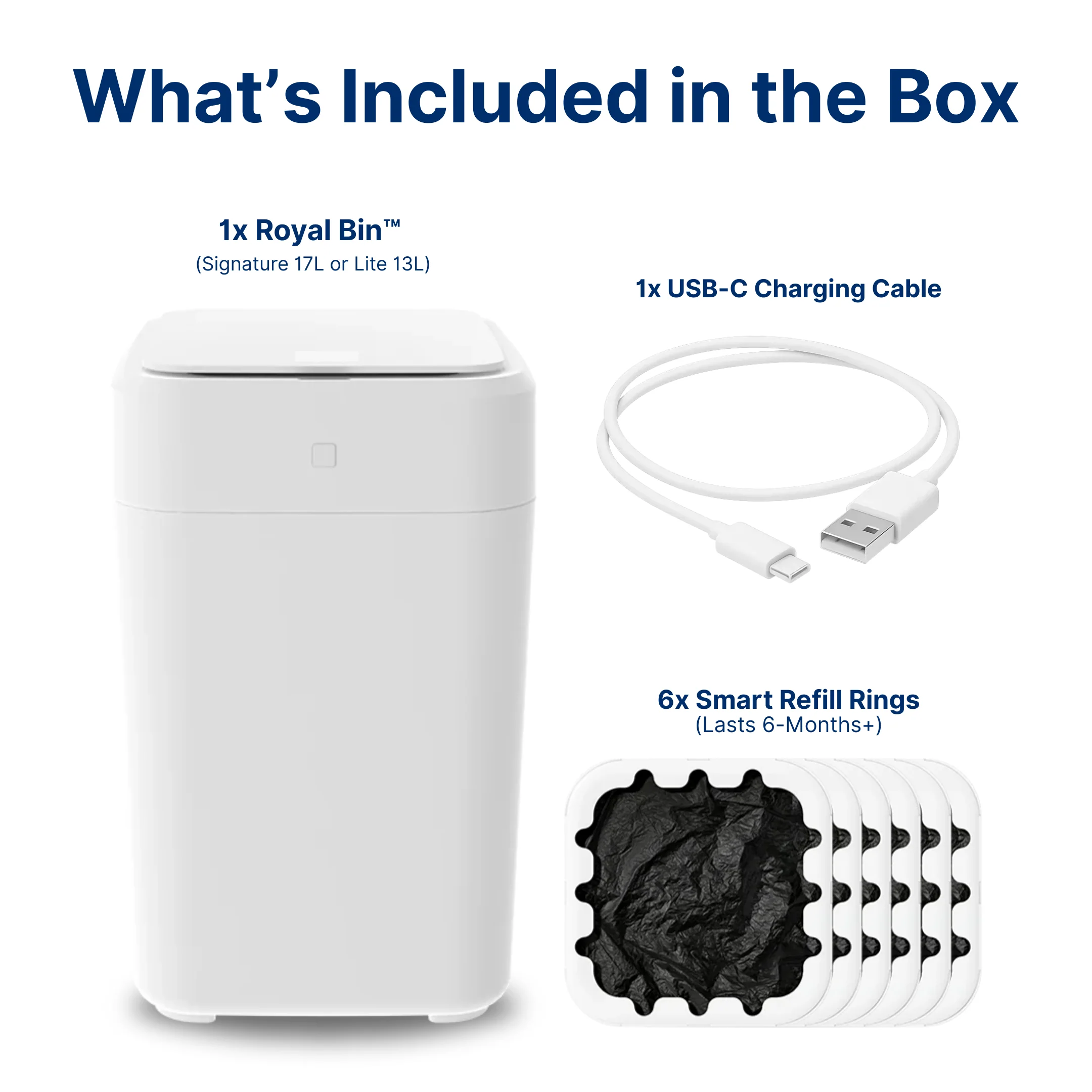 17L – Touchless, Self-Sealing Smart Trash Can
