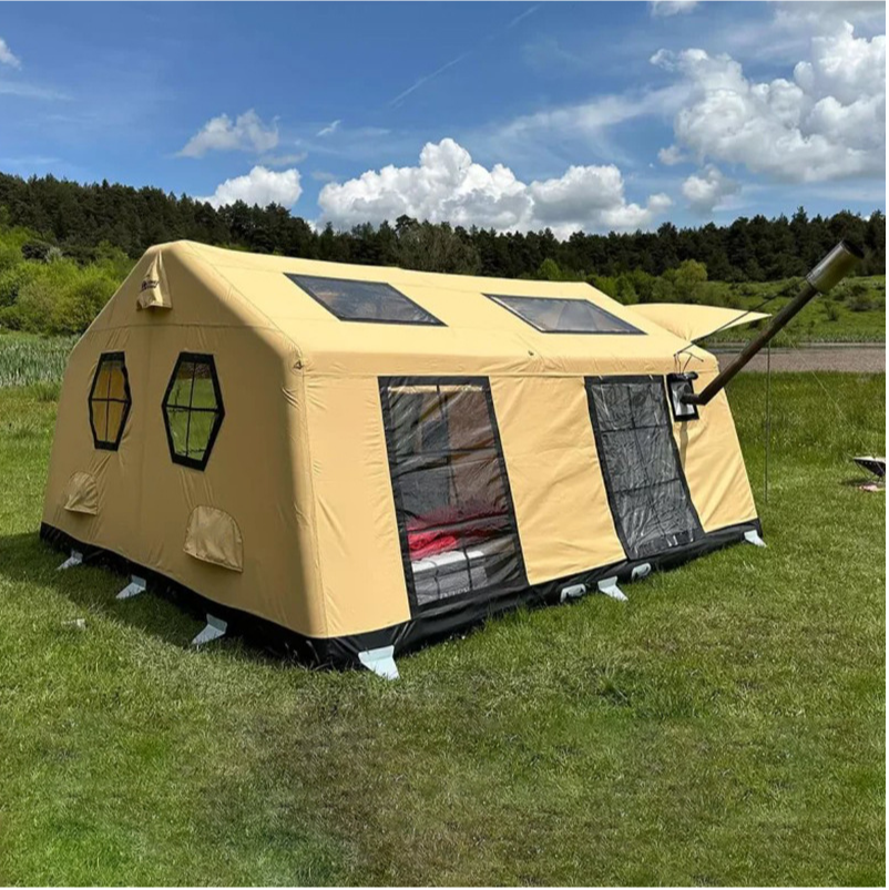 🏕️Light luxury fortress|Inflatable instant molding🔄Double door panoramic view|Available in all seasons❄️☀️