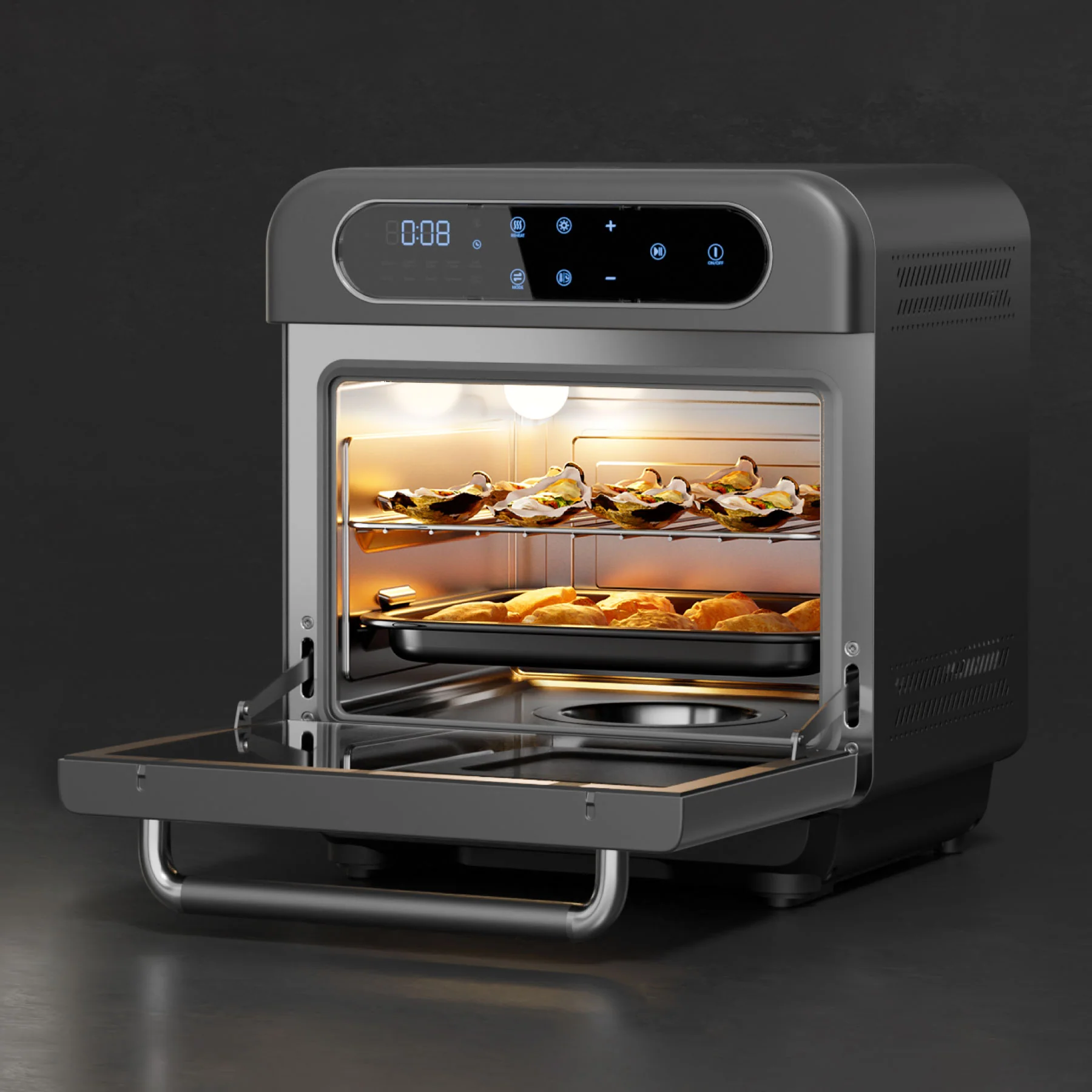Nosh Oven | 8-in-1 Steam Oven with Air Fryer | Ashy Cloud