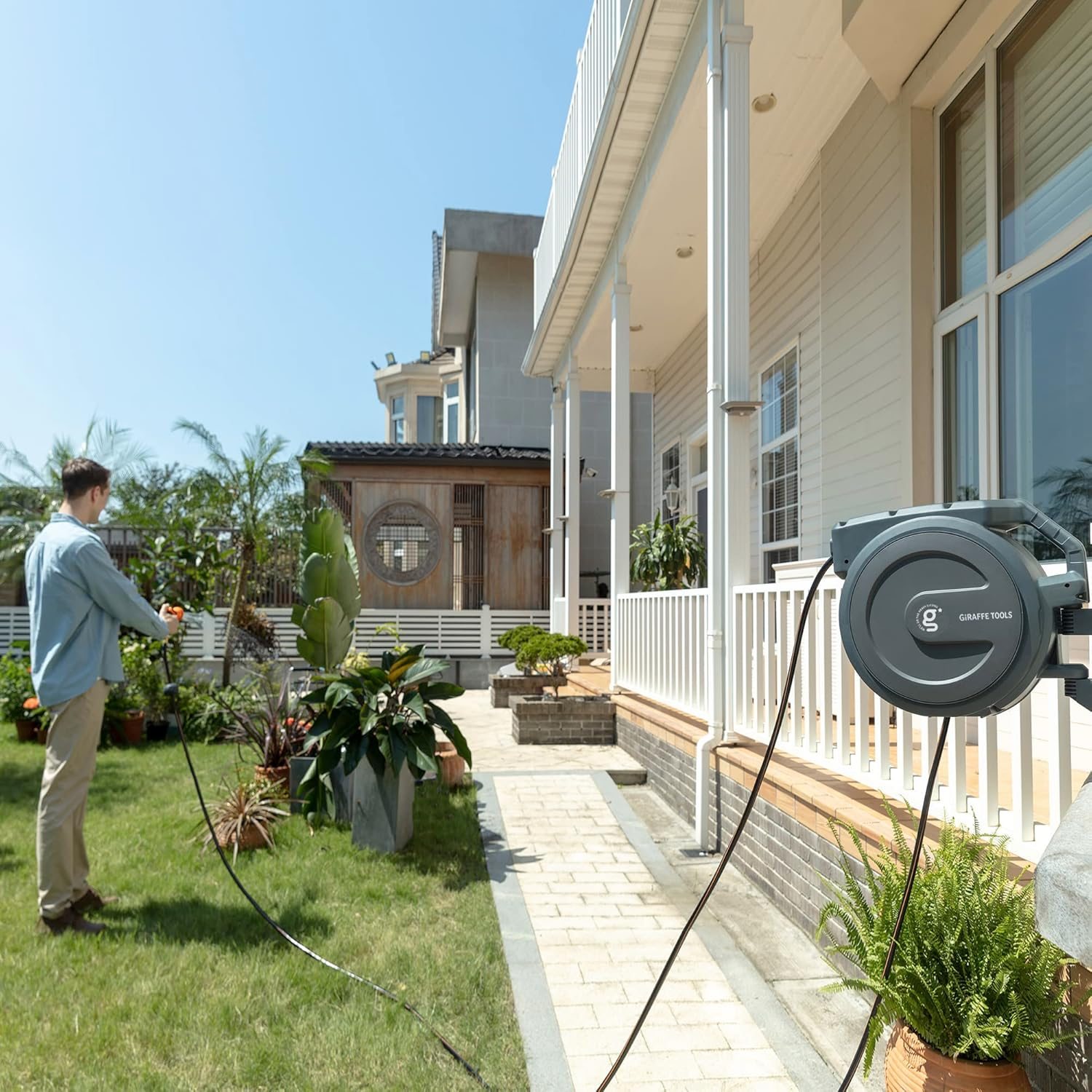 🔥[Clearance Sale]🔥Retractable Garden Hose Reel-5/8in-90ft