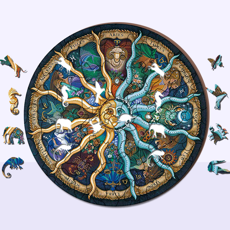 Zodiac Signs Wooden Jigsaw Puzzle